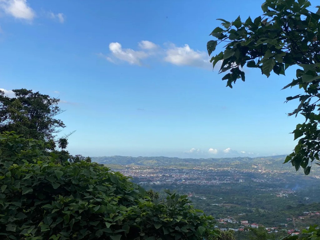 vista de la finca Las Nubes en San Ramón